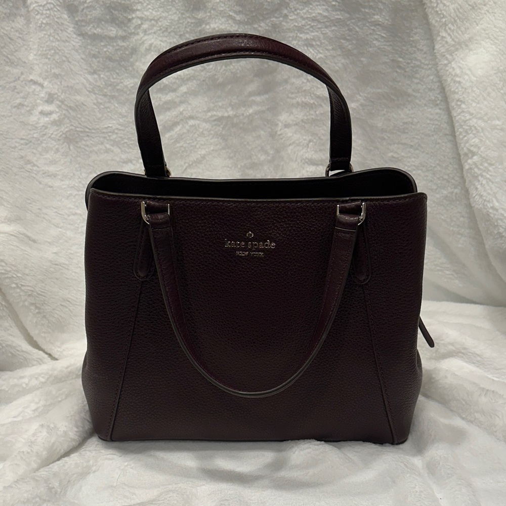 Kate Spade Dark Brown/Burgundy Leather Tote